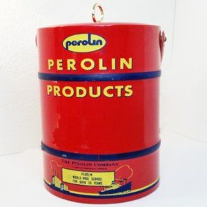 ICE BUCKET- Red Retro Perolin Promotional (Collectible/Man-Cave Decor)